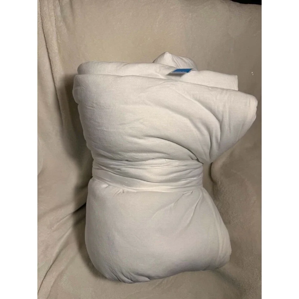 Full Queen White Jersey Comforter Room Essentials Midweight New OEKO-TEX